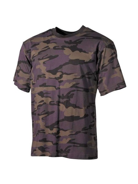 US T-Shirt, halbarm, combat - camo, 170g/m² L