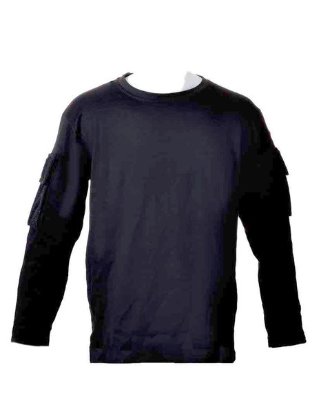 US Shirt  langarm Schwarz mit Ärmeltaschen S