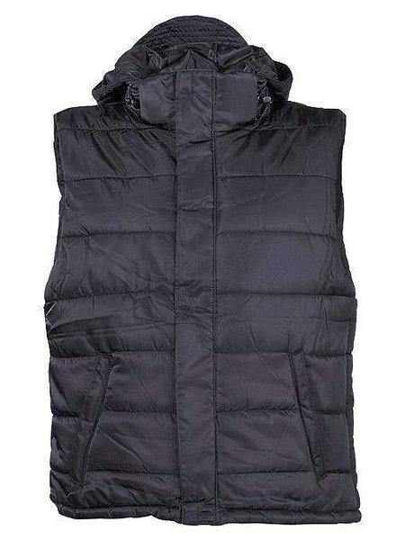 Waistcoat, black, fed, with removable hood XL