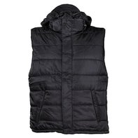 Waistcoat, black, fed, with removable hood XL
