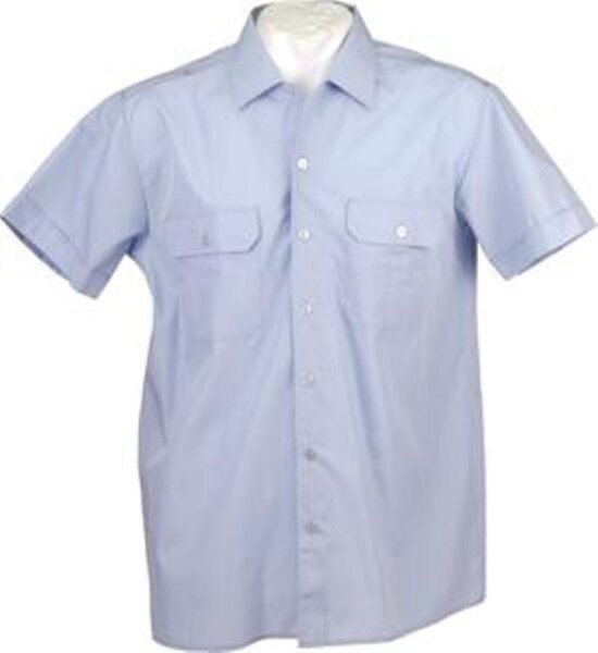Chemise de service bleu clair un court bras A NEUF
