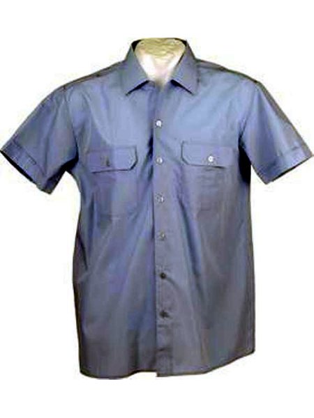 Camicia di servizio blu chiaro il braccio corto 35/36