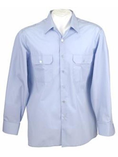 BW Las señoras Diensthemd la blusa azul claro pobre largo gebr. 34