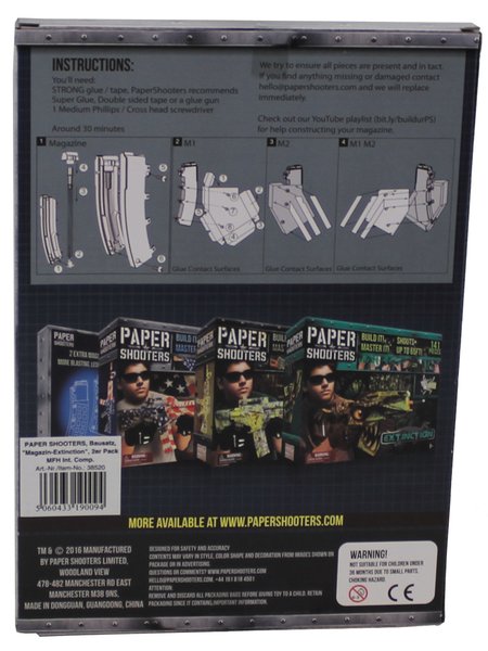 PAPER SHOOTERS Bausatz Magazin-Extinction 2er Pack