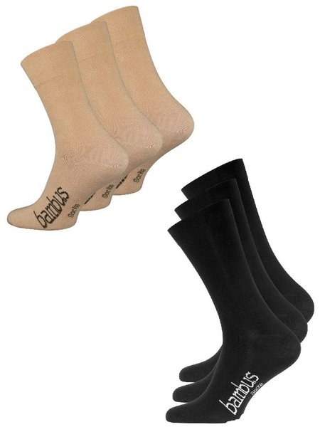BAMBOO sukat musta ja Beige - kohta hangekettelt ja halpakorkoisilla nippu