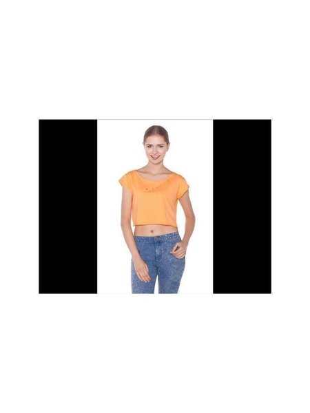 T-Shirt Tops Shirt kurz/Orange XS