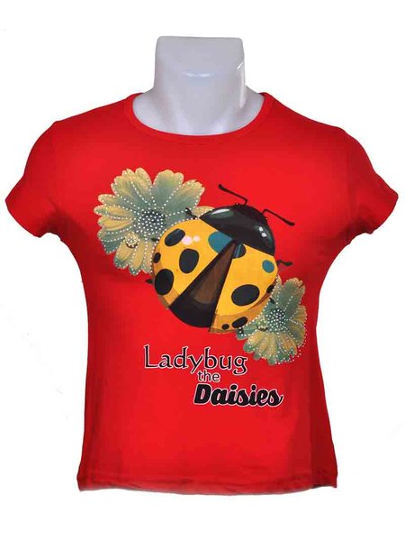 Girls T-shirt ladys bug 11-12 years