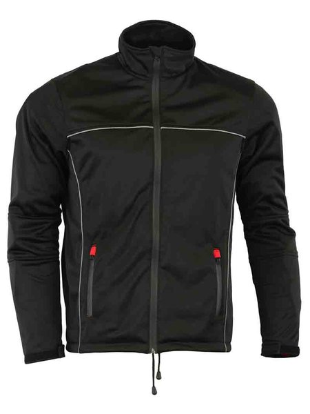 Motorcycle soft bright jacket black with Softly Foam EVO protectors