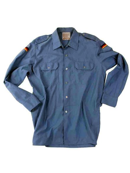 Original Bundeswehr Marine Bordhemd blau