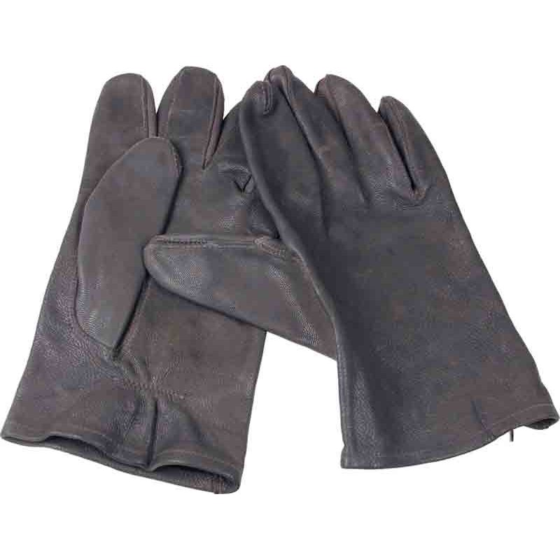 Bw Bundeswehr Lederhandschuhe Handschuhe,Grau Gr.8 ungefüttert