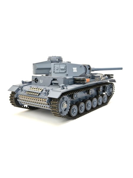 Tank RC chariot III Heng 1:16 lang - - 2.4Ghz Rauch&Sound met afstandsbediening