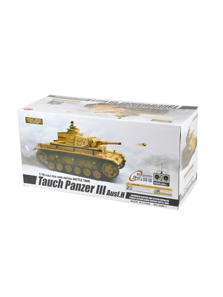RC Panzer Tauchpanzer III 1:16 Heng Long -Rauch&Sound und 2,4Ghz Fernsteuerung