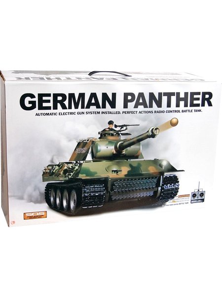 RC Tank saksalaisia panther 16 1 Heng pitkä - ja Rauch&Sound+Metallgetriebe 2,4Ghz