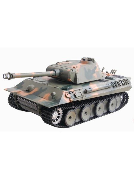 RC Tank van Duitse panther Heng 1:16 lang - en Rauch&Sound+Metallgetriebe 2.4Ghz