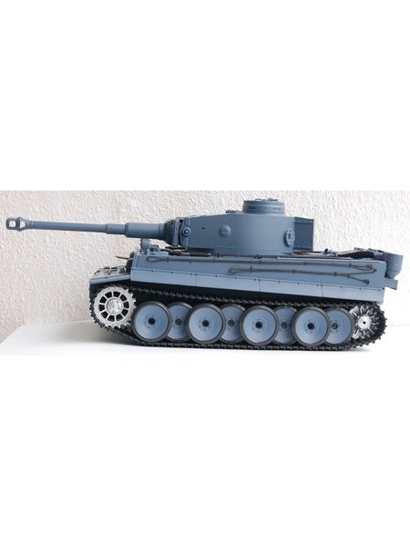 RC Panzer German Tiger I Heng Long 1:16 Grau, Rauch&Sound+Metallgetriebe und 2,4Ghz