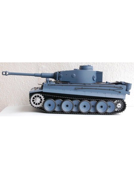 RC Tank Duitse tiger I lange grijze Heng 1:16, en Rauch&Sound+Metallgetriebe 2.4Ghz