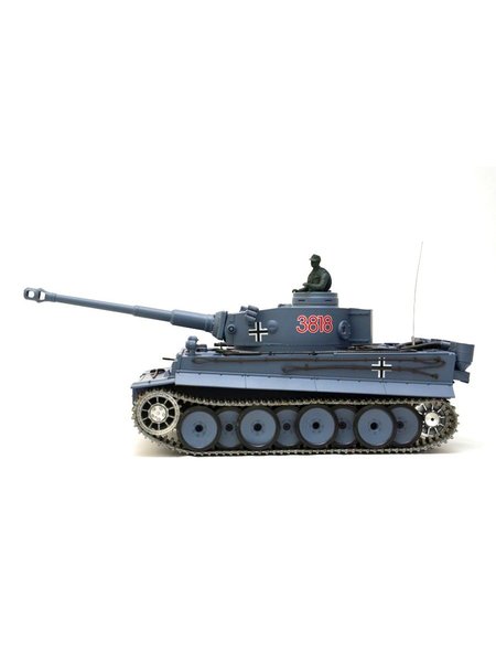 RC Panzer German Tiger I Heng Long 1:16 Grau, Rauch&Sound und 2,4Ghz Fernsteuerung- Pro Modell