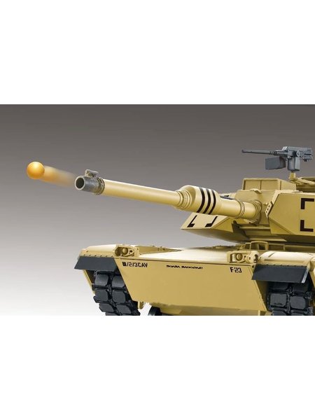 RC Coraza M1A2 di Abrams 1:16 Heng Long-Rauch&Sound + la cassa di cambi di metallo e 2,4Ghz