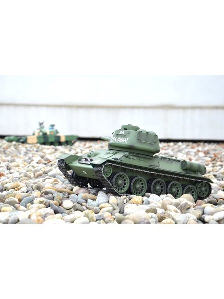 RC Panzer Russischer T-34/85 1:16 Heng Long -Rauch&Sound + Metallgetriebe und 2,4Ghz