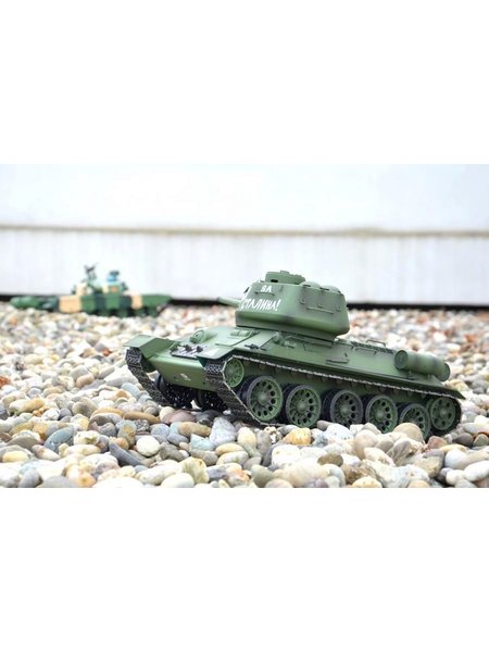 RC Tank Russian T-34 / 85 1:16 Heng Long-Rauch&Sound + metal gear and 2.4Ghz
