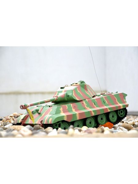 RC Tank of German Bengal tigers 1:16 Heng Long with smoke and sound, metal gear and 2.4Ghz remote control-Upgraded version