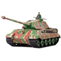 RC Panzer Deutscher Königstiger 1:16 Heng Long mit Rauch...