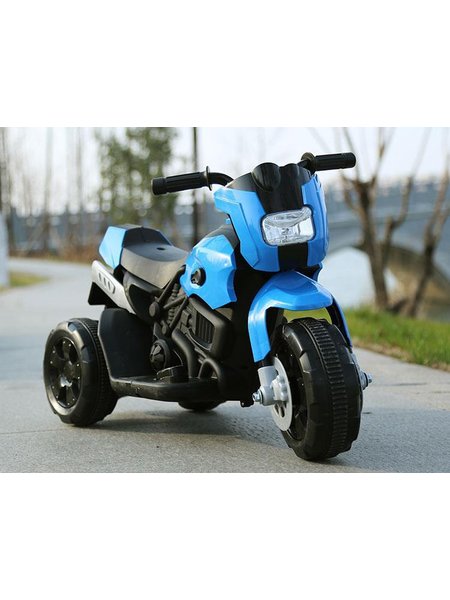 Véhicule denfant la motocyclette denfant électrique - le bleu de tricycle