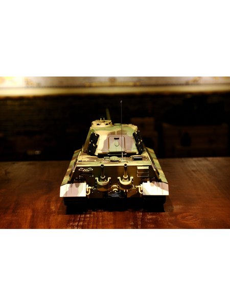 RC Panzer Deutscher Königstiger - Henschelturm 1:16 Heng Long mit Rauch und Sound , Metallgetriebe + 2,4Ghz -Upgraded Version