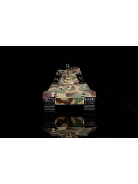 RC Tank of German Bengal tigers - Henschelturm 1:16 Heng Long with smoke and sound, metal gear + 2.4Ghz-Upgraded version