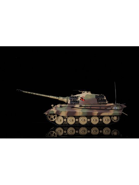 RC Tank van Duitse Bengaalse tijgers - Henschelturm Heng 1:16 lang met geluid, rook en metal gear 2.4Ghz-Upgraded versie +