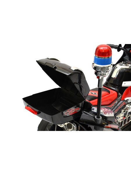 Elektro Kindermotorrad - Police Design -015- 6V Akku - Schwarz-Rot