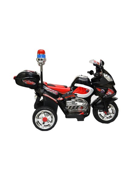 Motocyclette denfant électrique - la police le design-015 - 6 V daccumulateur - noir-rouge
