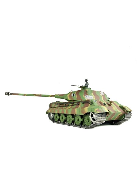 RC Panzer Deutscher Königstiger 1:16 Heng Long mit Rauch&Sound, Metallgetriebe,Metallketten und 2,4Ghz Funke -PRO