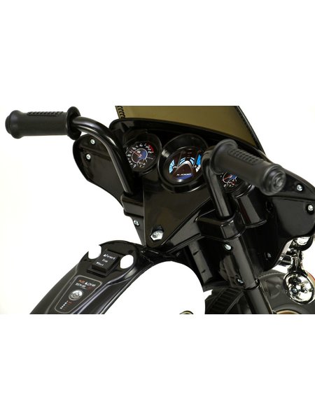 Motocicleta de meninos elétrica - a póliza do desenho - o 6Voltmeter Negro de acumulador