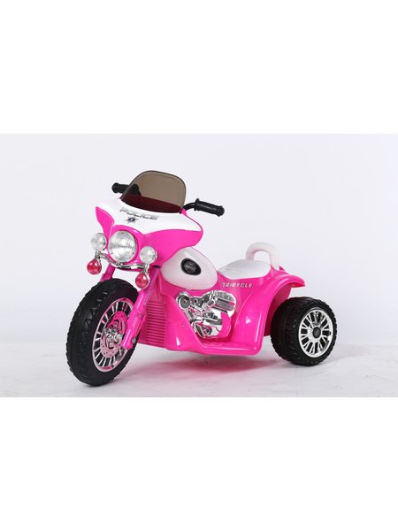Motocyclette denfant électrique - la police du design - 6 V de rose daccumulateur