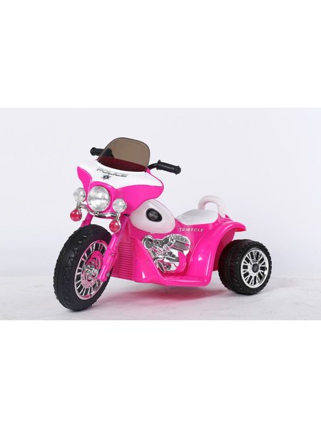 Motocyclette denfant électrique - la police du design - 6 V de rose daccumulateur