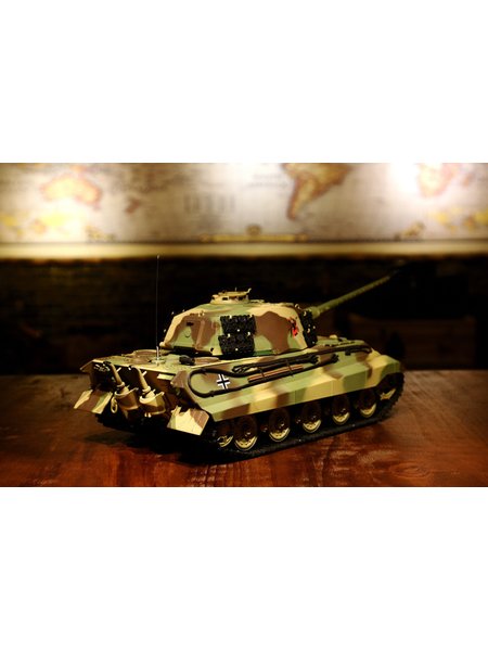 RC Tank of German Bengal tigers - Henschelturm 1:16 Heng Long with smoke and sound, Metallgetriebe+Metallketten+2,4Ghz PER
