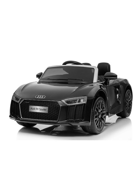 Child vehicle - Elektro car Audi R8 - licensed - 12V7AH accumulator and 2 engines 2.4Ghz + MP3 + leather +EVA black