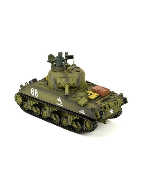 RC Tank De VS M4A3 Sherman Lang met Heng 1:16 + Rauch&Sound 2.4Ghz per model