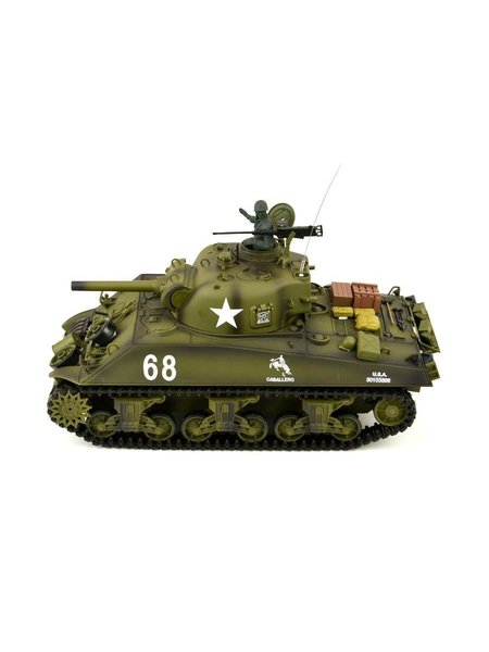 RC Tank Yhdysvaltain M4A3 Sherman Heng kauan 16 1 kanssa Rauch&Sound + 2.4Ghz mallia kohden