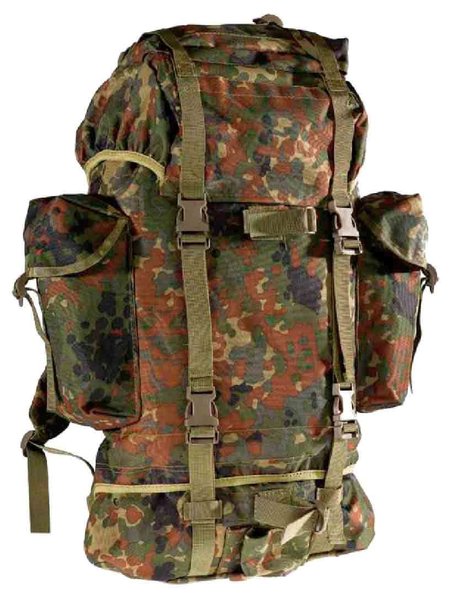 FEDERAL ARMED FORCES application backpack approx. 65 litres Flecktarn fight backpack