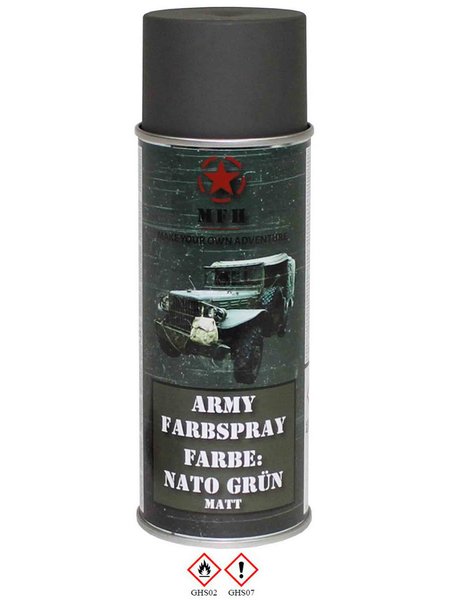 Colour spray Army NATO GREEN weakly 400 ml 12 Dos.