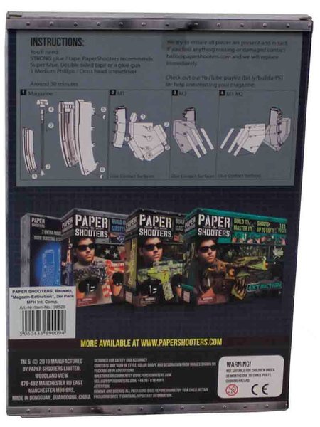 Kit PAPER SHOOTERS le zombie de magazine Say 2ème paquet