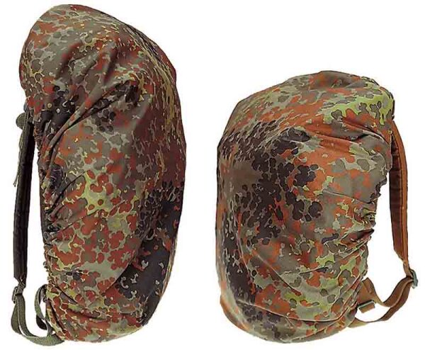 Miliiseineen Rucksackbezug flecktarn kosteus suojelua.