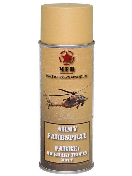 Colour spray Army 400 ml the military varnish spray colour Colour spray tin of camouflage V. Colours WH khaki tropics 12 Dos.