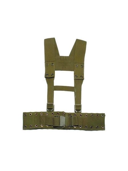 FEDERAL ARMED FORCES hip belt hole belt with shoulder belt approx. 75 cm