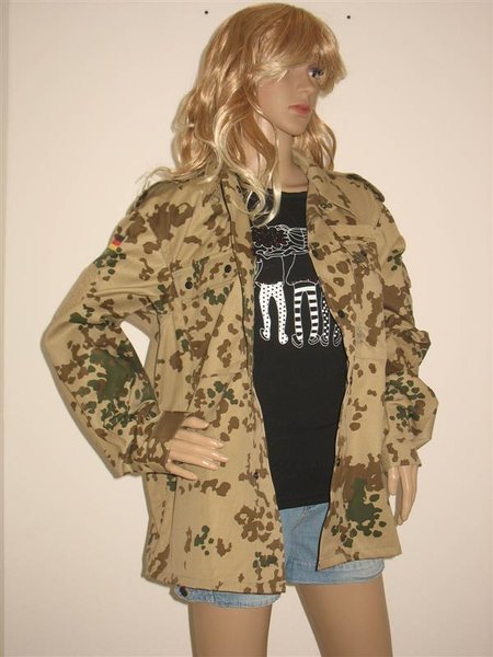 Military Army Camouflage Trope Jacke Bundeswehr Blogger Hipster Khaki 34 36 38 XS S M 1