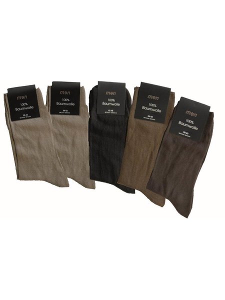 Mannen 100% sokken van katoen gemengd 43 46 10 paar brown