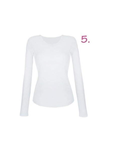 UNIVERSALLY TOP - blouse, SHIRT, cotton round neckline M/L white