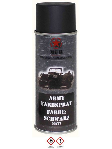 Aérosol de couleur Army Noir faiblement 400 ml